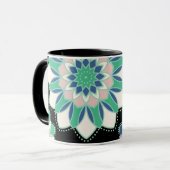 Mint Bloesem Mandala Mok (Voorkant links)