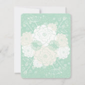 Mint Blooms Mason Jar bruiloft bedankkaart Kaart (Achterkant)