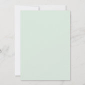 Mint Blozende Koraal Wilde Bloem Bruiloft Kaart (Achterkant)