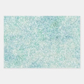 Mint Blue Blauwgroen Ombre Sparkle Glitter Inpakpapier Vel (Voorkant 2)