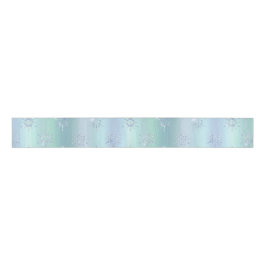 Mint Blue Christmas Snowflakes Grosgrain Lint