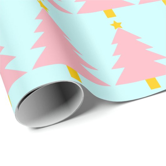 Mint Blue, kerstboom Cadeaupapier (Rol Hoek)