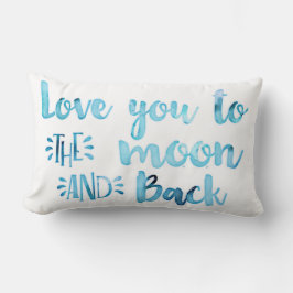 Mint Blue Love You naar de maan en terug Kussen