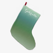Mint Blue Ombre Grote Kerstsok (Voorkant (Hangend))