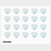 Mint Blue Ombre Silver Glitter Mermaid Hart Sticker (Vel)