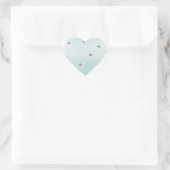 Mint Blue Ombre Silver Glitter Mermaid Hart Sticker (Tas)