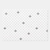 Mint Blue Ombre Silver Glitter Mermaid Inpakpapier Vel (Voorkant 3)