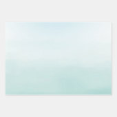 Mint Blue Ombre Silver Glitter Mermaid Inpakpapier Vel (Voorkant 2)