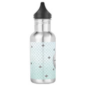 Mint Blue Ombre Silver Glitter Mermaid Waterfles (Links)