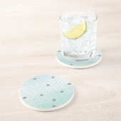 Mint Blue Ombre Silver Glitter Mermaid Zandsteen Onderzetter (Zijkant)