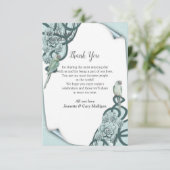 Mint Blue Pine Green succulenten Dank u kaart (Staand voorkant)