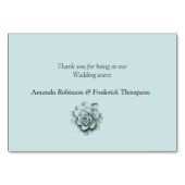 Mint Blue Pine Green Succulents Kaart (Achterkant)