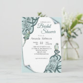 Mint Blue Pine Green Succulents Kaart (Staand voorkant)