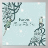 Mint Blue Pine Green Succulents Poster (Voorkant)