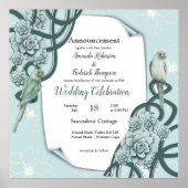 Mint Blue Pine Green Succulents Poster (Voorkant)