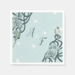 Mint Blue Pine Green Succulents Servet