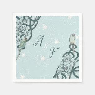 Mint Blue Pine Green Succulents Servet