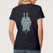 Mint Blue Pine Green Succulents T-shirt (Achterkant)