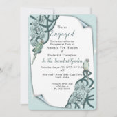 Mint Blue tot Pine Green Succulents Kaart (Voorkant)