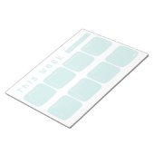 Mint Blue Weekplanner Kalender Notitieblok (Schuin)