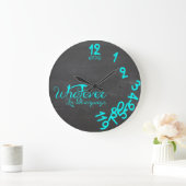 Mint Blue Whatever I'm Late Anyways Wall Clock Grote Klok (Huis)