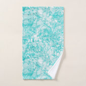 Mint Blue & White Marble Texture Bad Handdoek (Handdoek)