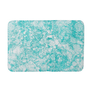 Mint Blue & White Marble Texture Badmat