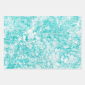 Mint Blue & White Marble Texture Inpakpapier Vel (Voorkant)