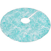 Mint Blue & White Marble Texture Kerstboom Rok (Gekanteld)