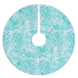 Mint Blue & White Marble Texture Kerstboom Rok