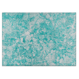 Mint Blue & White Marble Texture Snijplank