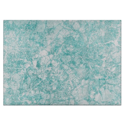 Mint Blue & White Marble Texture  Snijplank (Voorkant)