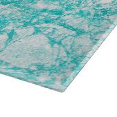 Mint Blue & White Marble Texture  Snijplank (Hoek)