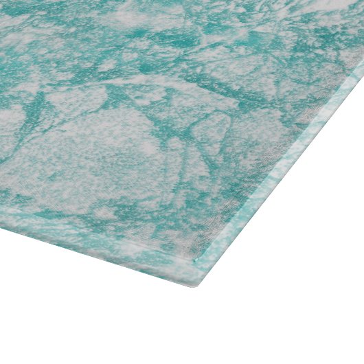 Mint Blue & White Marble Texture  Snijplank (Hoek)