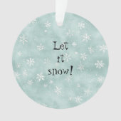 Mint Blue White Snowflakes Peppermint Christmas Ornament (voorkant)