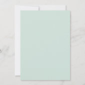 Mint Blush Bloemstuk Bruiloft Kaart (Achterkant)