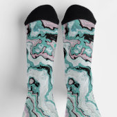 Mint Blush Marmer Agate Dromen Sokken (Top)