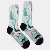 Mint Blush Marmer Agate Dromen Sokken (Rechts)