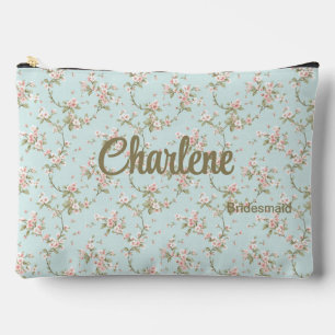 Mint + Blush Romantische Bloemen Bruidsmeisje Etui