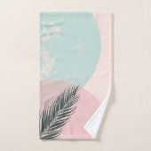 Mint Blush Roze Abstract Moderne Collectie Bad Handdoek (Handdoek)