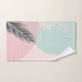 Mint Blush Roze Abstract Moderne Collectie Bad Handdoek (Handdoek)