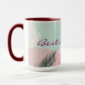 Mint Blush Roze Abstract Moderne Collectie Mok (Links)