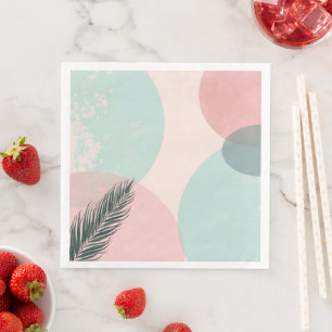 Mint Blush Roze Abstract Moderne Collectie Servet