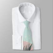 Mint Blush Roze Abstract Moderne Collectie Stropdas (Gebonden)