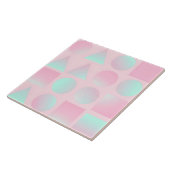 Mint Blush Roze Abstract Moderne Collectie Tegeltje (Zijkant)