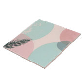 Mint Blush Roze Abstract Moderne Collectie Tegeltje (Zijkant)