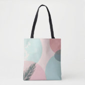 Mint Blush Roze Abstract Moderne Collectie Tote Bag (Voorkant)