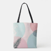 Mint Blush Roze Abstract Moderne Collectie Tote Bag (Achterkant)