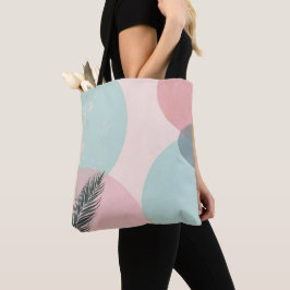 Mint Blush Roze Abstract Moderne Collectie Tote Bag