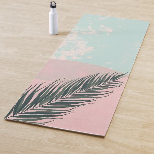 Mint Blush Roze Abstract Moderne Collectie Yogamat (In situ)